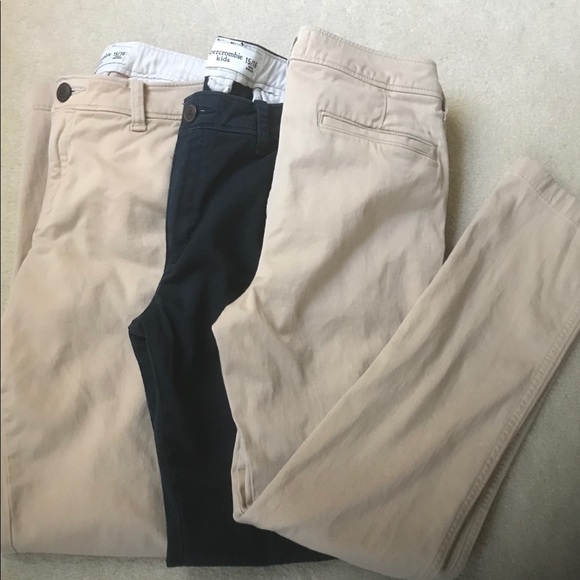 abercrombie kids Other - Abercrombie Kids 3 pair Chino Pants Sz 15/16